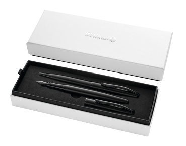 Pelikan Schreibset Jazz® Noble Elegance K/P36 Carbon Schwarz mit Gravur