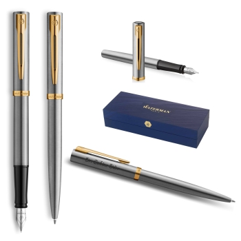 Waterman® Füllfederhalter & Kugelschreiber Impression Stainless Steel G.T.