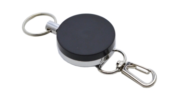 Metall Skipasshalter mit Stahlseil | Karabiner | Schlüsselring