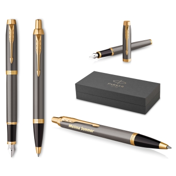 PARKER® IM Grey Core GT Füllfederhalter und Kugelschreiber