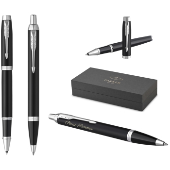 PARKER® IM Core Tintenroller und Kugelschreiber Matte Black C.C.