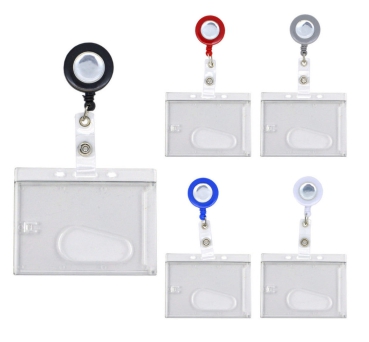 Kartenhalter Querformat mit Ausweisjojo SOLID SILVER