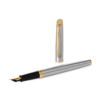 Waterman® Set aus Kugelschreiber und Füllfederhalter Stainless Steel G.T.