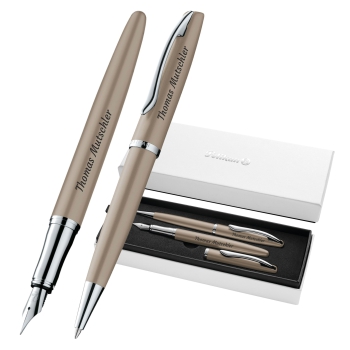 Pelikan Schreibset Jazz® Noble Elegance K/P36 Taupe mit Gravur