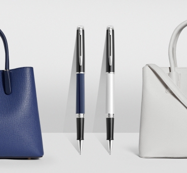 Waterman® Set aus Kugelschreiber und Rollerball Block Black-White G.T.