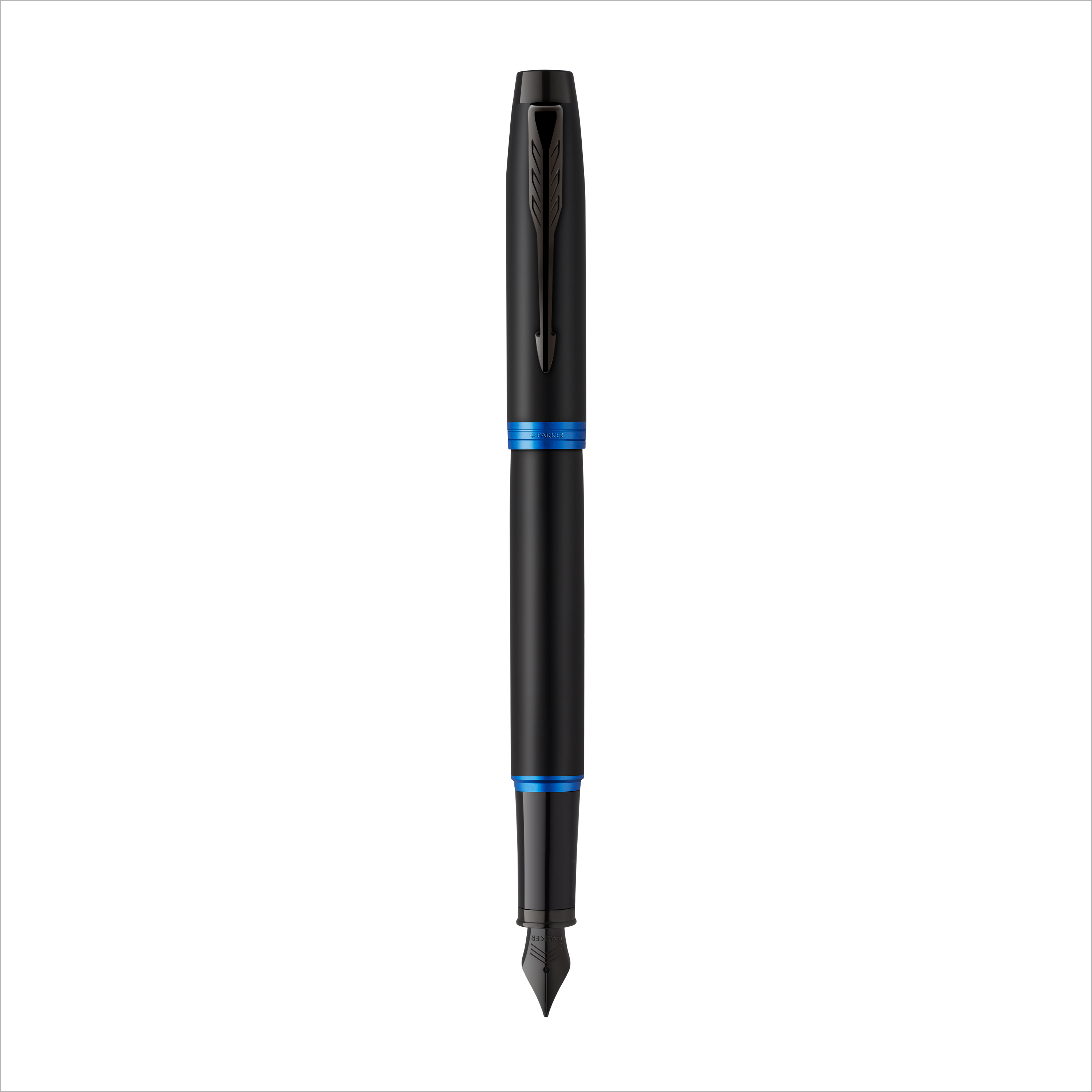 Hugo Boss Füllfederhalter Step Blue – Matt Nachtblau, Dunkelchrome Zierteile, Aluminium/Messing