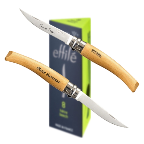Opinel No. 08 Effilé Taschenmesser aus Buchenholz