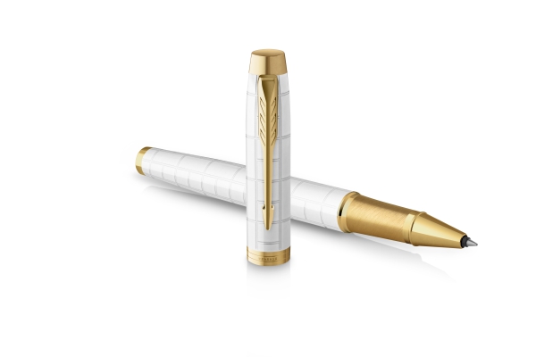 PARKER® IM Premium Schreibset Tintenroller und Kugelschreiber Pearl G.C.
