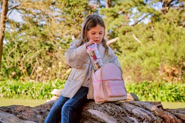 Easy Clean AUTOSPOUT Kinder Trinkflasche, 380 ml, Strawberry Unicorn