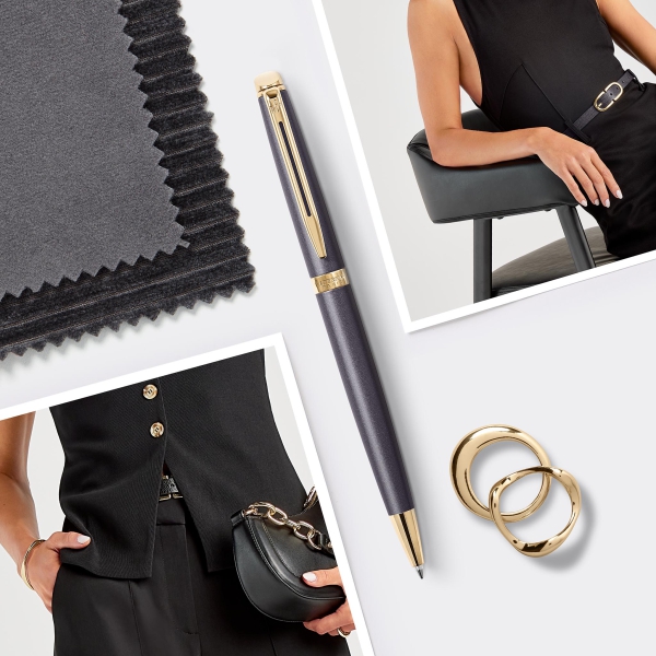 Waterman® Set aus Kugelschreiber und Rollerball Lava Black G.T.