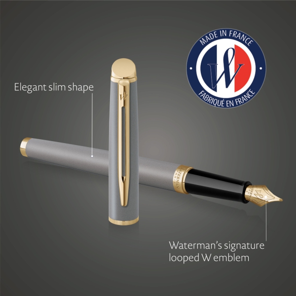 Waterman® Füllfederhalter Hemisphere Grey Metallic G.T.