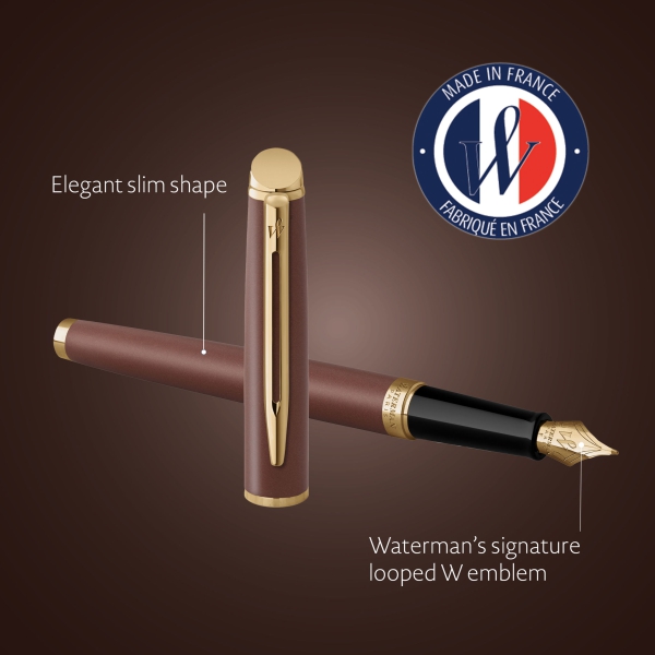 Waterman® Set aus Kugelschreiber und Füllfederhalter Copper Red G.T.