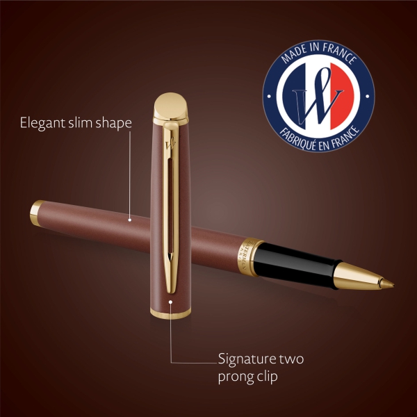 Waterman® Set aus Kugelschreiber und Rollerball Copper Red G.T.