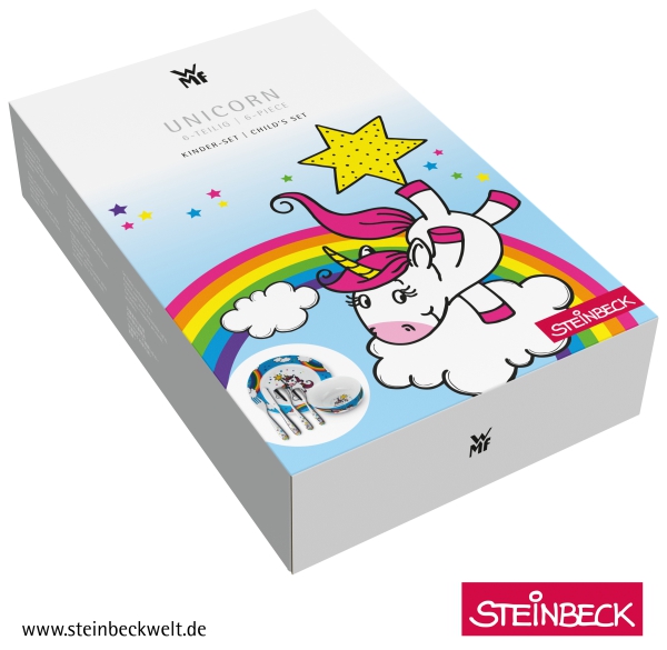 WMF Kindergeschirr-Set Einhorn, 6-teilig