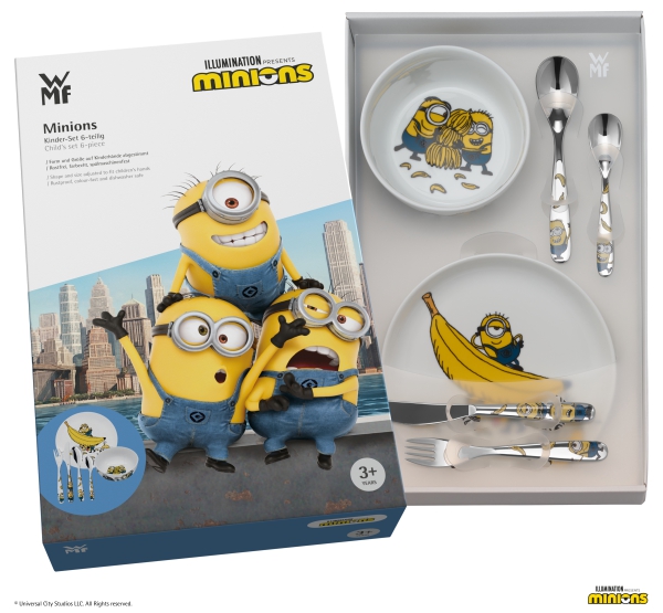 WMF Kindergeschirr-Set Minions, 6-teilig