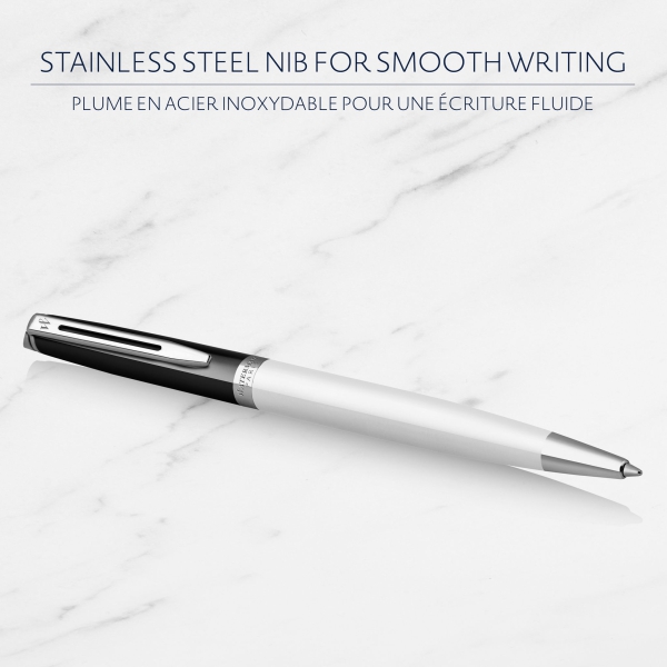 Waterman® Set aus Kugelschreiber und Füllfederhalter Block Black-White G.T.