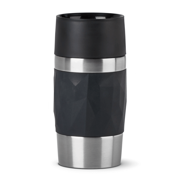 EMSA Thermobecher TRAVEL MUG Compact Schwarz 300 ml mit Wunschgravur