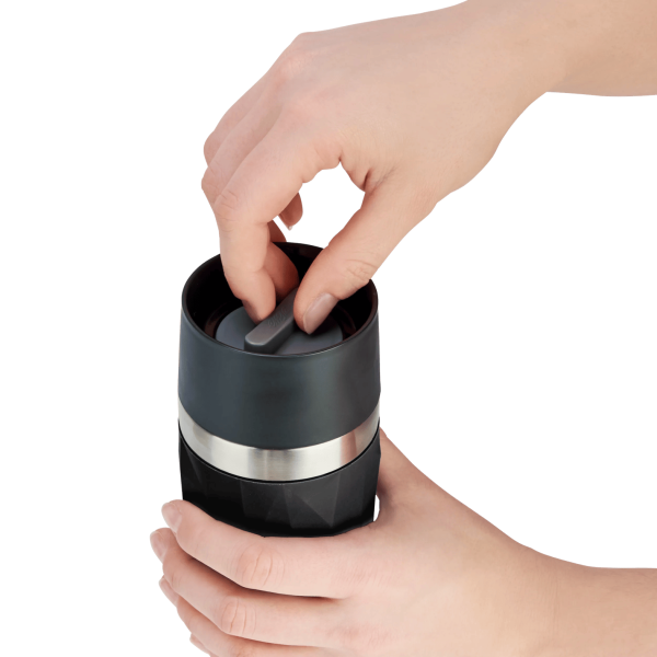 EMSA Thermobecher TRAVEL MUG Compact Schwarz 300 ml mit Wunschgravur