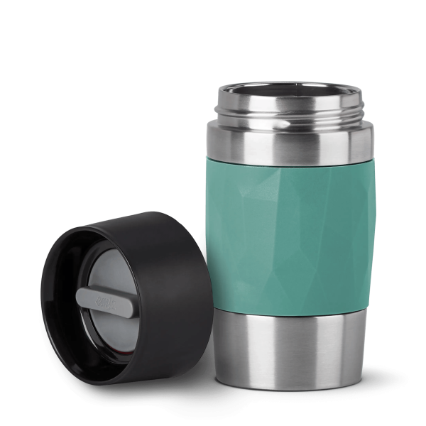 EMSA Thermobecher TRAVEL MUG Compact Petrol 300 ml mit Wunschgravur