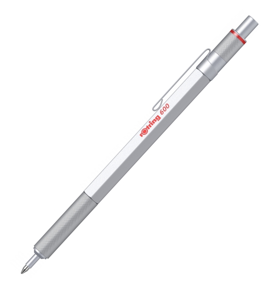 rOtring 600 Set Kugelschreiber & Bleistift silber mit Etui