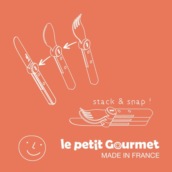 Le Petit Gourmet Kinderbesteck Regenblau – Kinderbesteck-Set