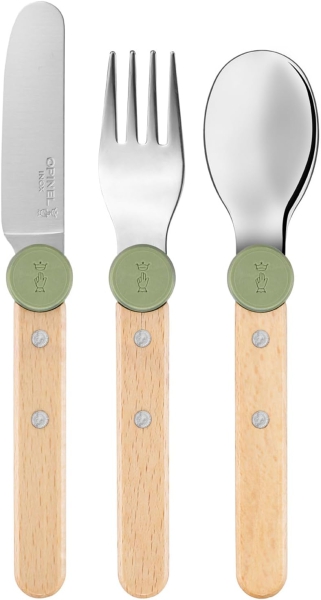 Le Petit Gourmet Kinderbesteck Olivgrün – Kinderbesteck-Set