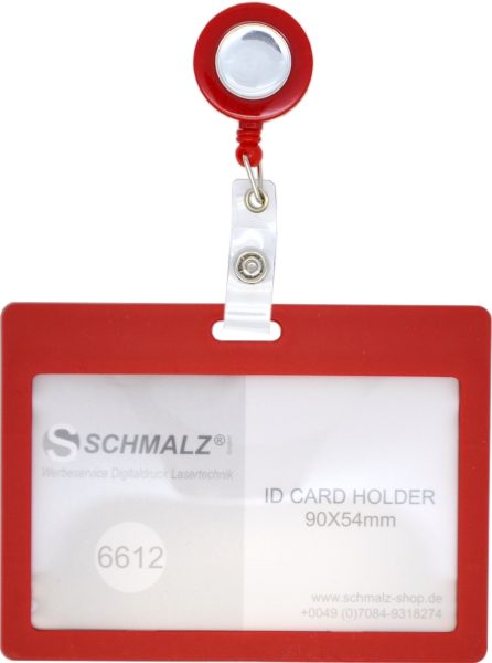 Kartenhalter TULLA Querformat mit Ausweisjojo SOLID SILVER