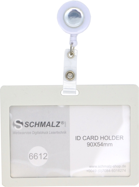 Kartenhalter TULLA Querformat mit Ausweisjojo SOLID SILVER