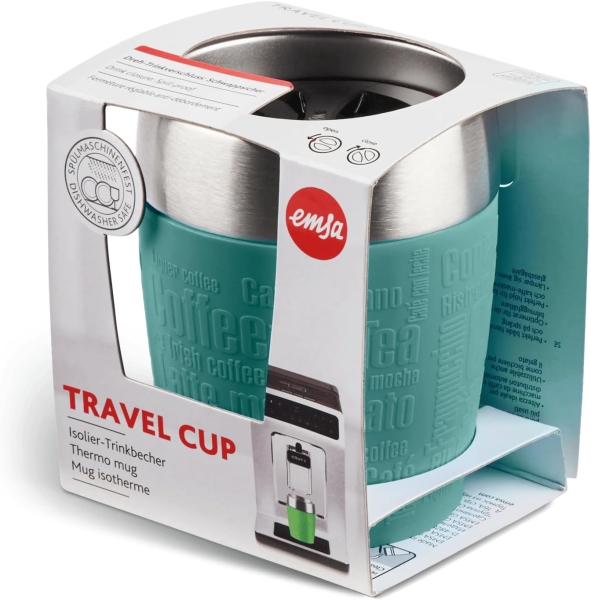 EMSA Thermobecher TRAVEL CUP Petrol 200 ml mit Wunschgravur