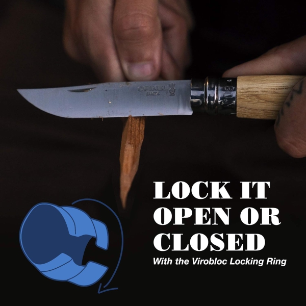OPINEL No. 08 Taschenmesser Buchenholz mit Etui