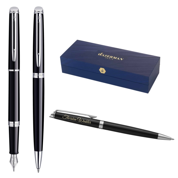 Waterman® Set aus Kugelschreiber und Füllfederhalter Black C.T.