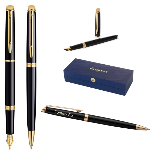 Waterman® Set aus Kugelschreiber und Füllfederhalter Black G.T.