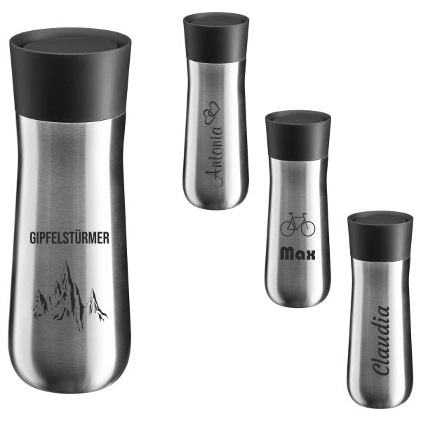 WMF Impulse Isolierbecher, 0,35 l Edelstahl gebürstet