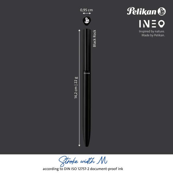 Pelikan Kugelschreiber Ineo® Elements K6 Schwarz mit Gravur