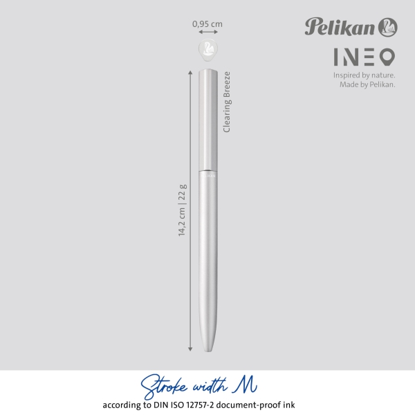 Pelikan Kugelschreiber Ineo® Elements K6 Silber mit Gravur