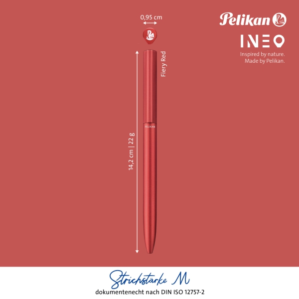 Pelikan Kugelschreiber Ineo® Elements K6 Feuer-Rot mit Gravur