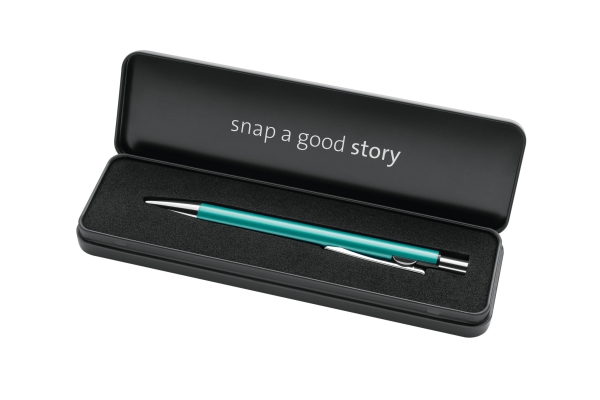 Pelikan Snap® Metallic K10 KugelschreiberTürkis – edles Metall-Etui