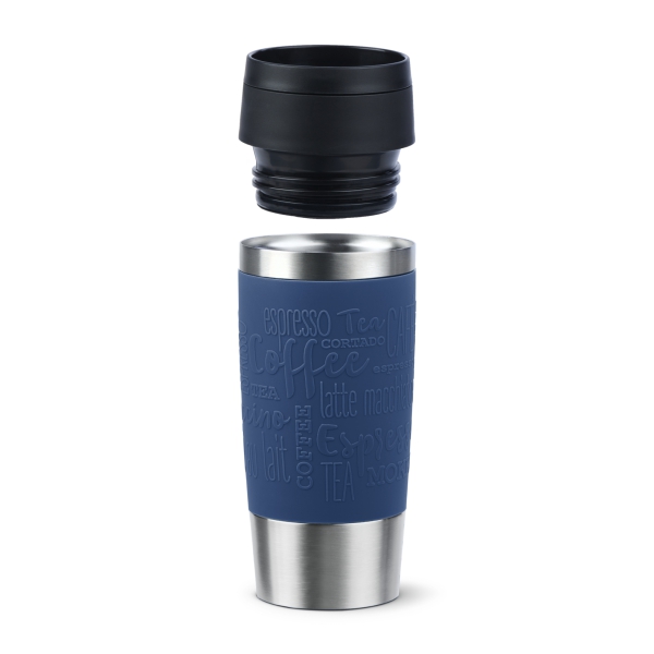EMSA Thermobecher TRAVEL MUG Classic Dunkelblau 360 ml mit Wunschgravur