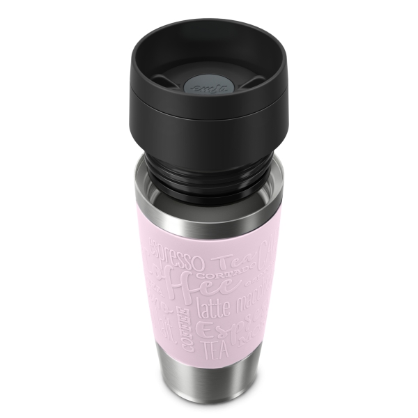 EMSA Thermobecher TRAVEL MUG Classic Pastellrosa 360 ml mit Wunschgravur