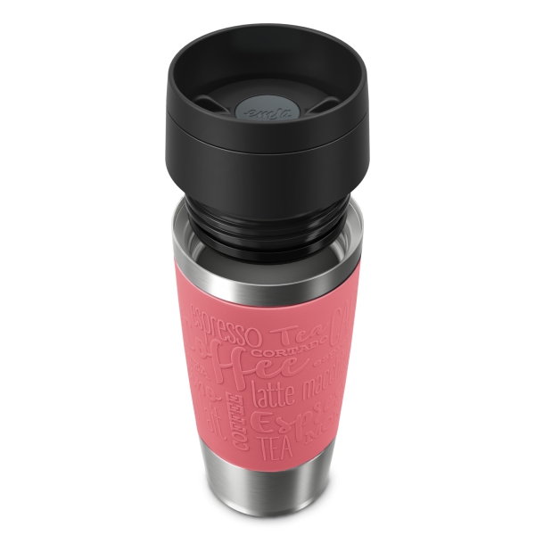EMSA Thermobecher TRAVEL MUG Classic Koralle 360 ml mit Wunschgravur