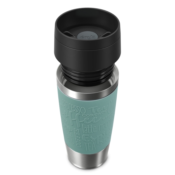 EMSA Thermobecher TRAVEL MUG Classic Petrol 360 ml mit Wunschgravur