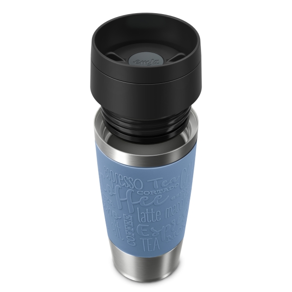 EMSA Thermobecher TRAVEL MUG Classic Aquablau 360 ml mit Wunschgravur