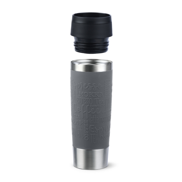EMSA Thermobecher TRAVEL MUG Classic Pfeffergrau 500 ml mit Wunschgravur