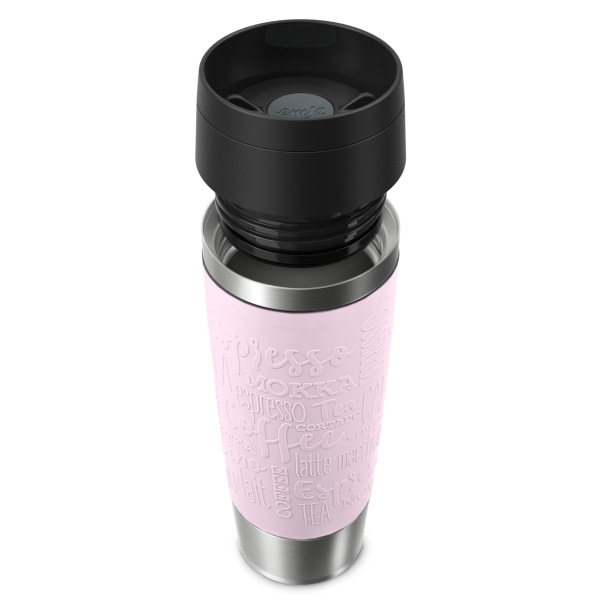 EMSA Thermobecher TRAVEL MUG Classic Rosa 500 ml mit Wunschgravur