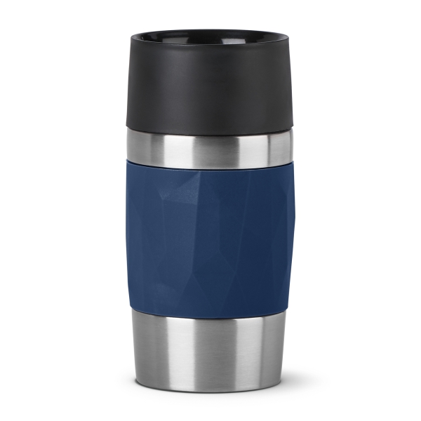 EMSA Thermobecher TRAVEL MUG Compact Blau 300 ml mit Wunschgravur