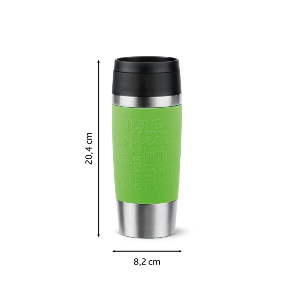 EMSA Thermobecher TRAVEL MUG Classic Limette 360 ml mit Wunschgravur