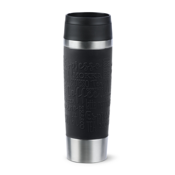 EMSA Thermobecher TRAVEL MUG Classic Schwarz 500 ml mit Wunschgravur