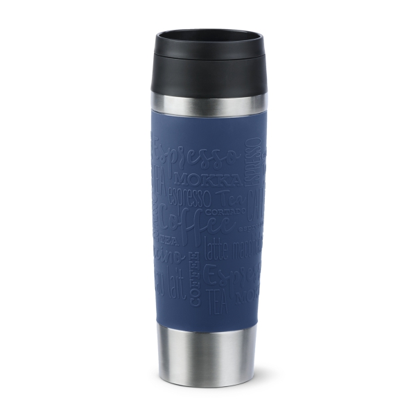 EMSA Thermobecher TRAVEL MUG Classic Dunkelblau 500 ml mit Wunschgravur
