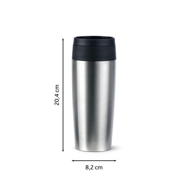 EMSA Thermobecher TRAVEL MUG Classic Edelstahl 360 ml mit Wunschgravur