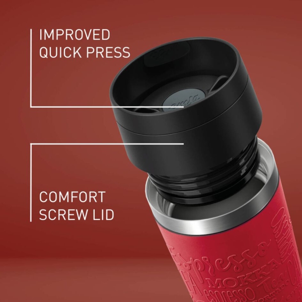 EMSA Thermobecher TRAVEL MUG Classic Rot 500 ml mit Wunschgravur